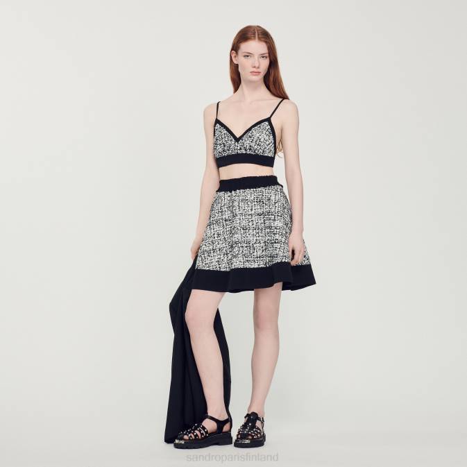 Sandro Paris naiset tweed luistelijahame VLHP351 vaatteet musta