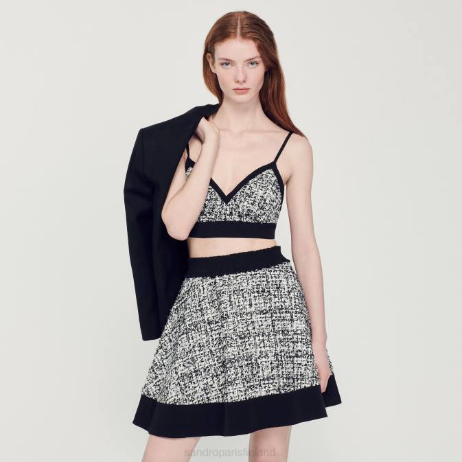 Sandro Paris naiset tweed luistelijahame VLHP351 vaatteet musta