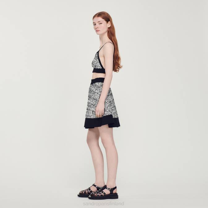 Sandro Paris naiset tweed luistelijahame VLHP351 vaatteet musta