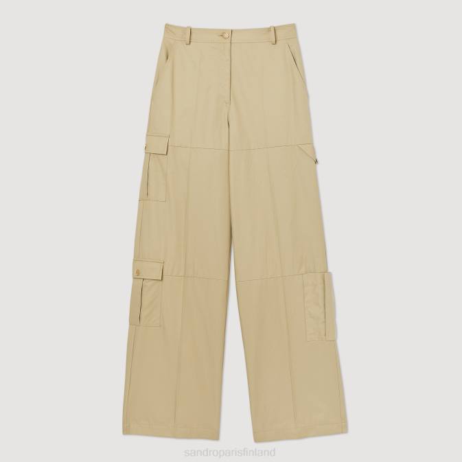 Sandro Paris naiset cargo housut VLHP171 vaatteet oliivinvihreä