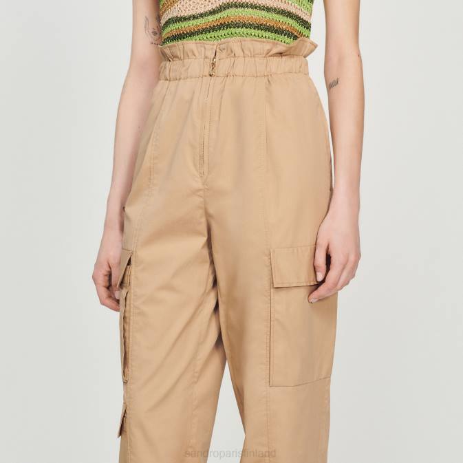Sandro Paris naiset cargo housut VLHP185 vaatteet hiekka