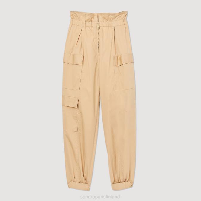 Sandro Paris naiset cargo housut VLHP185 vaatteet hiekka