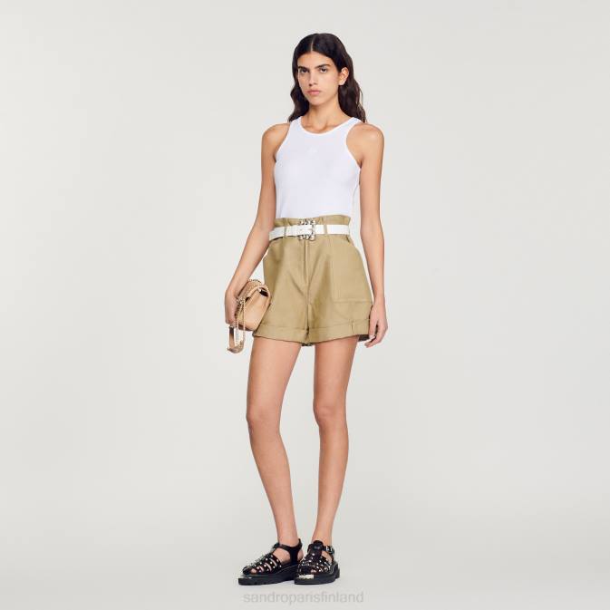 Sandro Paris naiset korkeavyötäröiset shortsit VLHP225 vaatteet terre