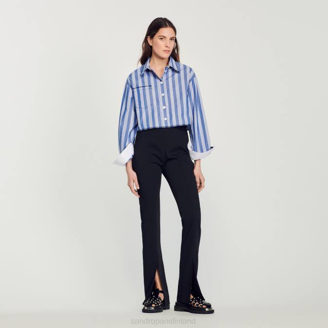 Sandro Paris naiset levenevät housut VLHP346 vaatteet musta