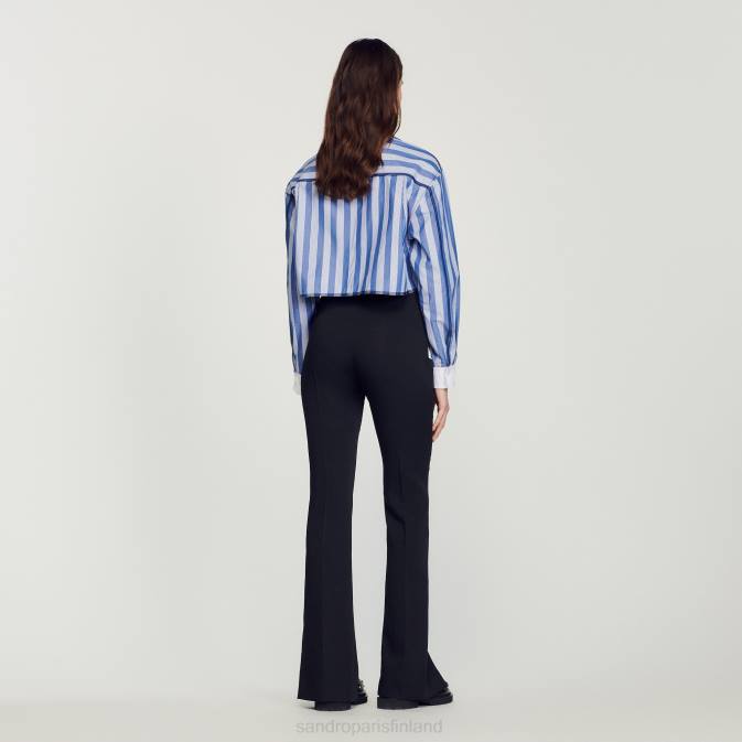 Sandro Paris naiset levenevät housut VLHP346 vaatteet musta