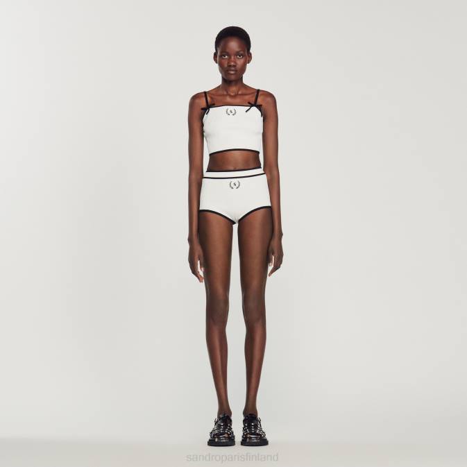 Sandro Paris naiset neulotut alushousut VLHP354 vaatteet valkoinen