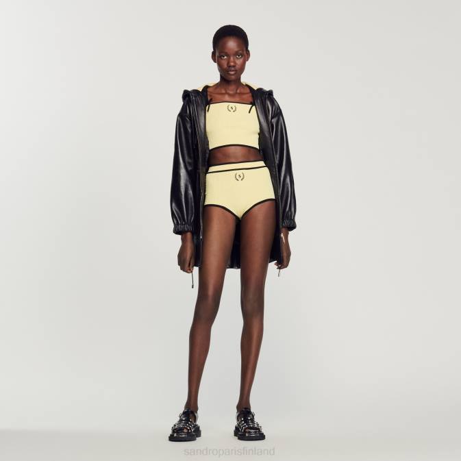 Sandro Paris naiset neulotut alushousut VLHP355 vaatteet keltainen