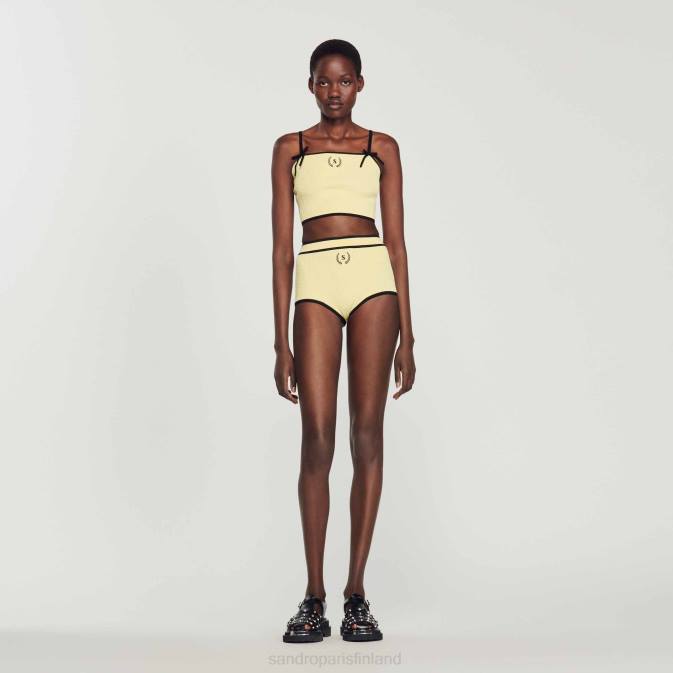 Sandro Paris naiset neulotut alushousut VLHP355 vaatteet keltainen
