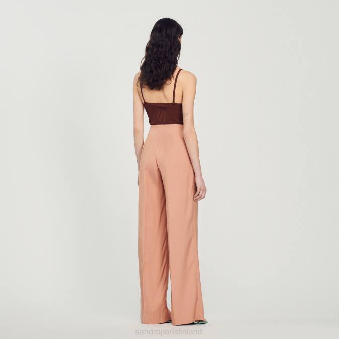 Sandro Paris naiset räätälöidyt housut VLHP348 vaatteet Umber maa