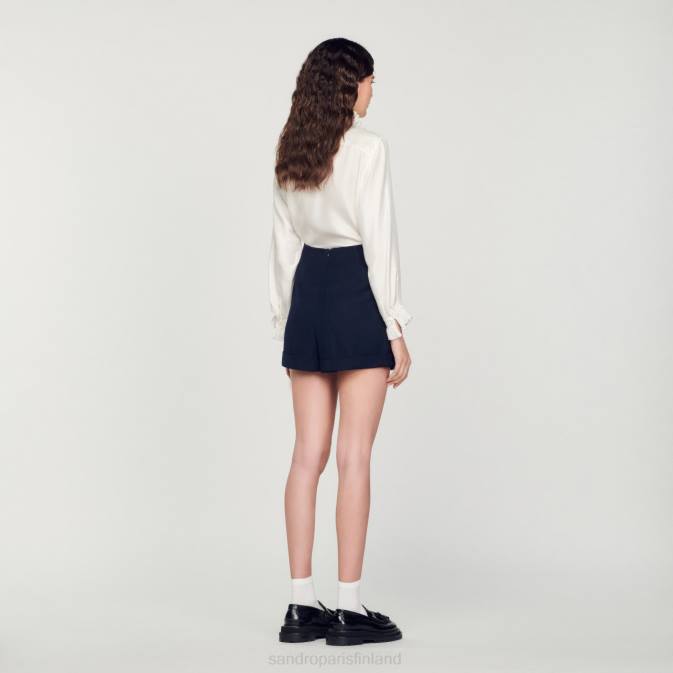 Sandro Paris naiset shortsit käänteisillä VLHP87 vaatteet laivastonsininen