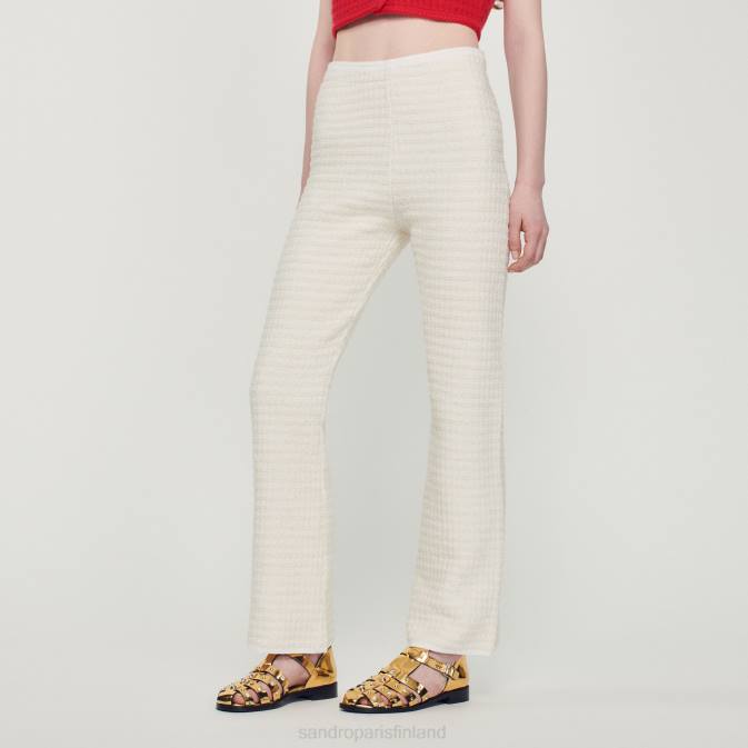 Sandro Paris naiset tweed-housut VLHP459 vaatteet ekru