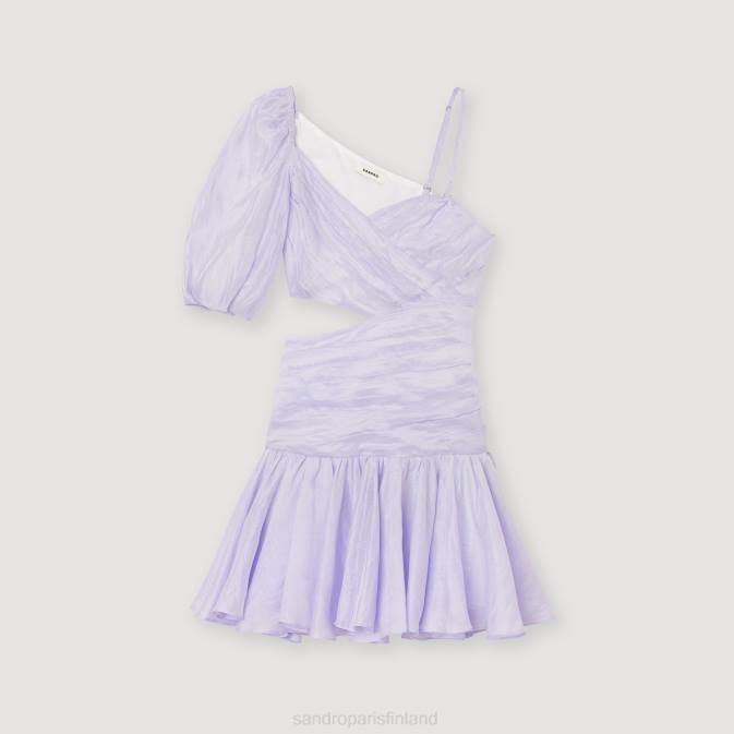 Sandro Paris naiset draped epäsymmetrinen mekko VLHP416 vaatteet liila