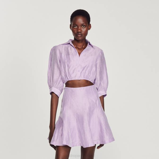 Sandro Paris naiset lyhyt avoin mekko VLHP359 vaatteet violetti