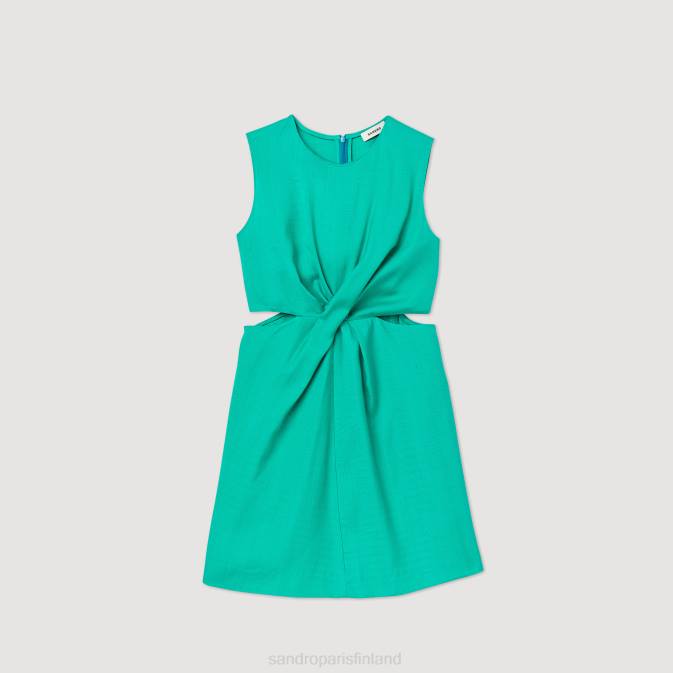 Sandro Paris naiset lyhyt mekko leikkauksilla VLHP417 vaatteet emuraude vihreä