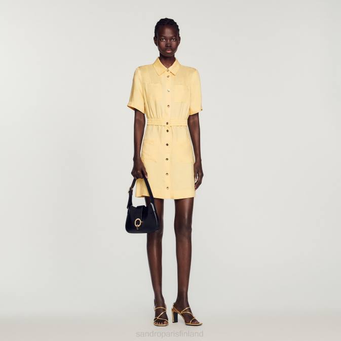 Sandro Paris naiset lyhyt napillinen mekko VLHP311 vaatteet vanilja