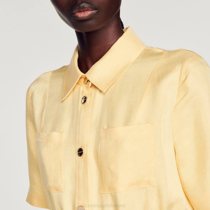 Sandro Paris naiset lyhyt napillinen mekko VLHP311 vaatteet vanilja