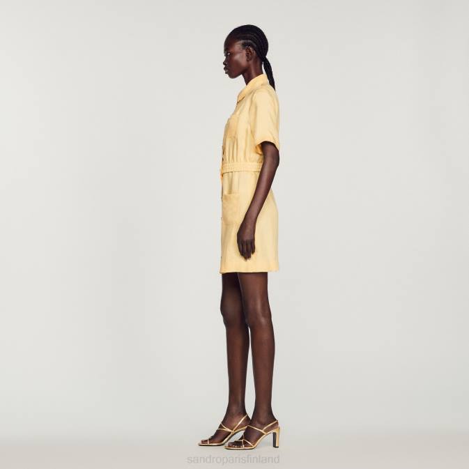 Sandro Paris naiset lyhyt napillinen mekko VLHP311 vaatteet vanilja
