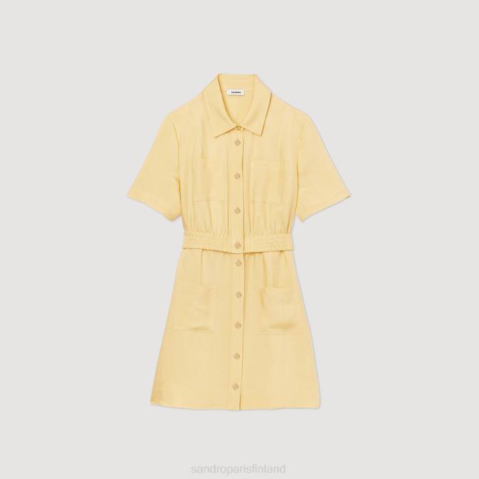 Sandro Paris naiset lyhyt napillinen mekko VLHP311 vaatteet vanilja