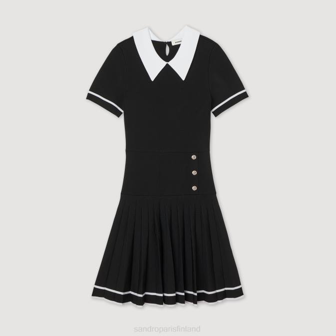 Sandro Paris naiset lyhyt neulottu mekko VLHP238 vaatteet musta