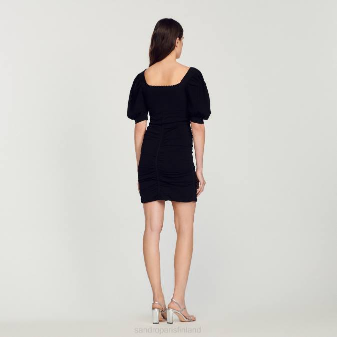 Sandro Paris naiset lyhyt neulottu mekko VLHP362 vaatteet musta