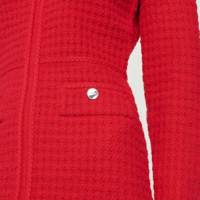 Sandro Paris naiset lyhyt tweed-vaikutteinen mekko VLHP436 vaatteet punainen