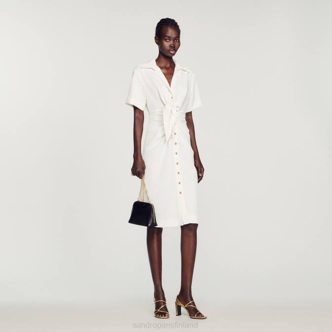 Sandro Paris naiset napillinen midi-mekko VLHP242 vaatteet ekru