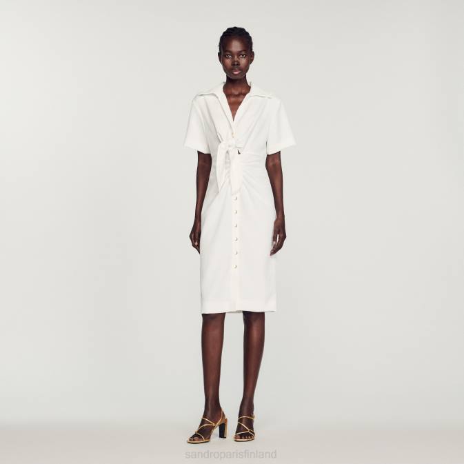 Sandro Paris naiset napillinen midi-mekko VLHP242 vaatteet ekru