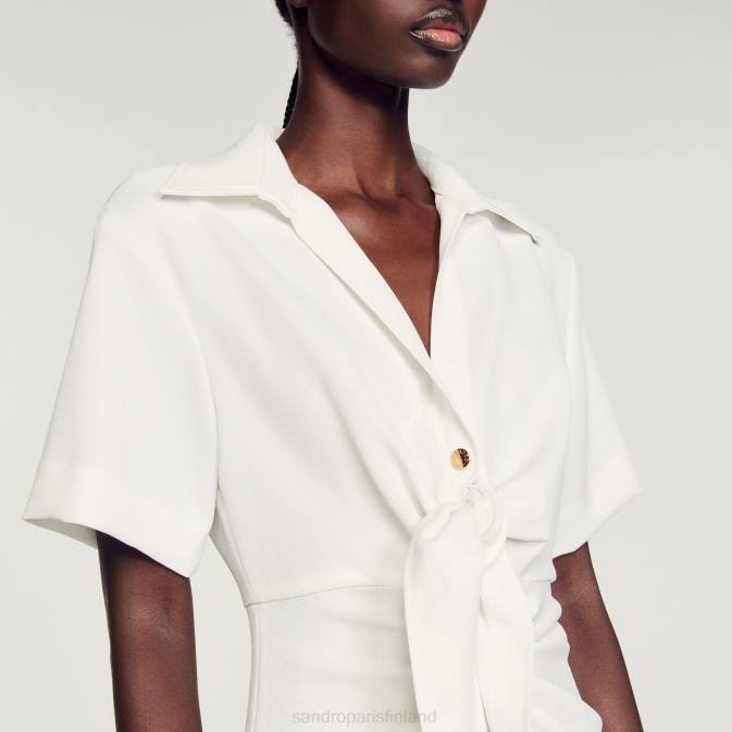 Sandro Paris naiset napillinen midi-mekko VLHP242 vaatteet ekru