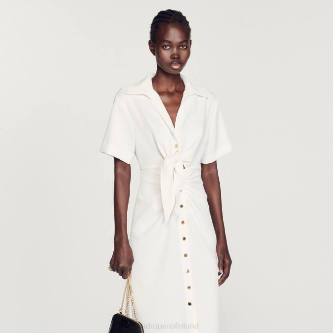 Sandro Paris naiset napillinen midi-mekko VLHP242 vaatteet ekru