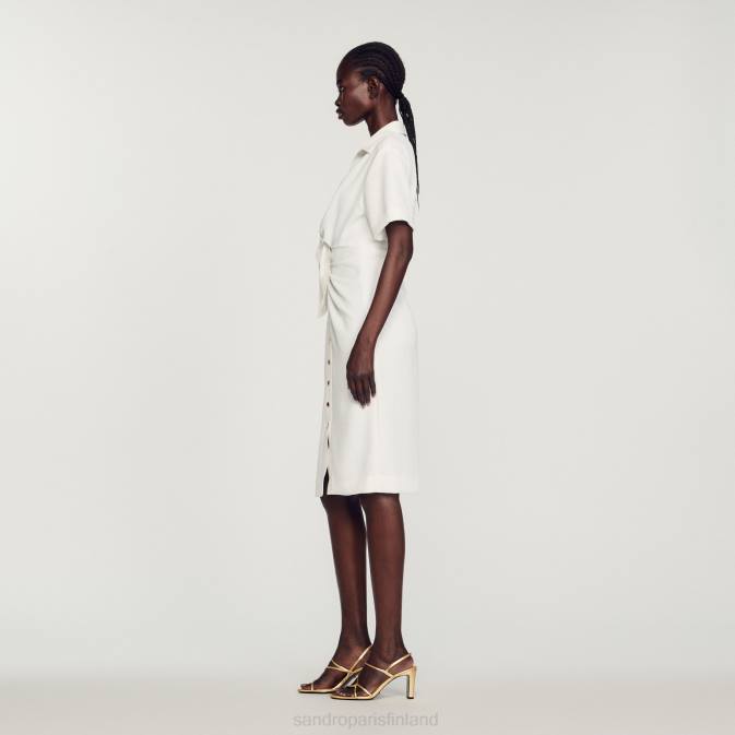 Sandro Paris naiset napillinen midi-mekko VLHP242 vaatteet ekru