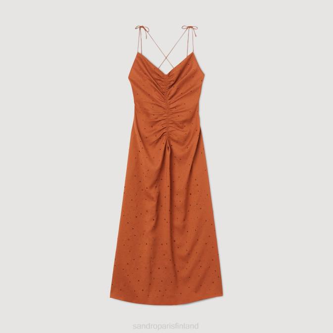 Sandro Paris naiset tekojalokivi mekko VLHP81 vaatteet ruskea