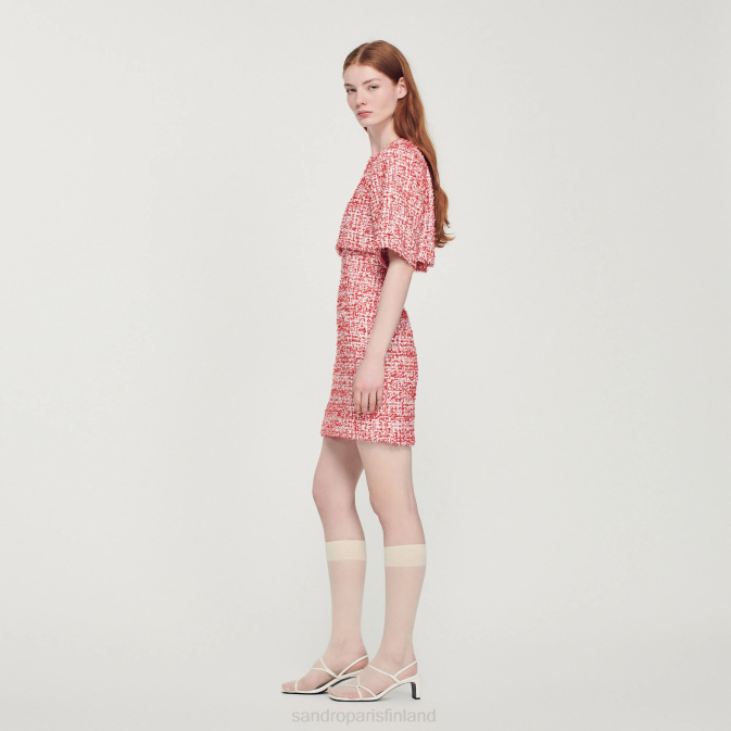 Sandro Paris naiset tweed mekko VLHP372 vaatteet punainen