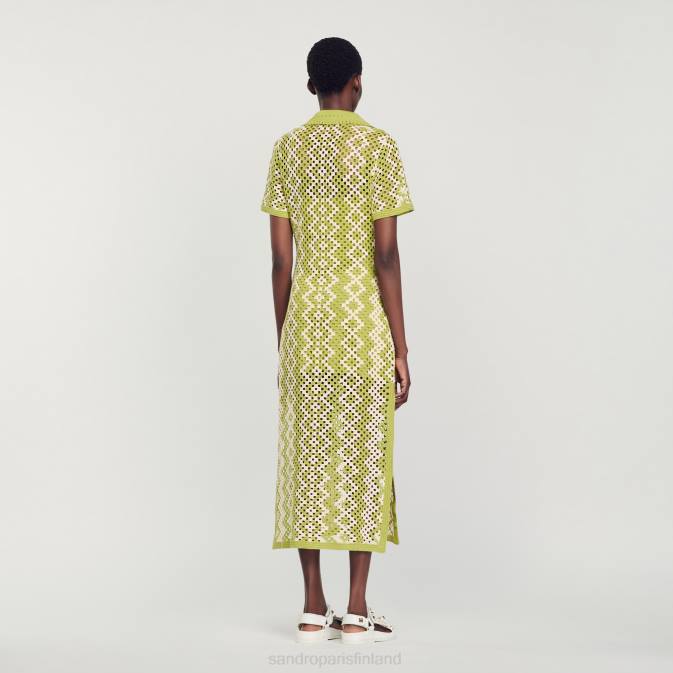 Sandro Paris naiset virkattu tunikamekko VLHP259 vaatteet oliivinvihreä