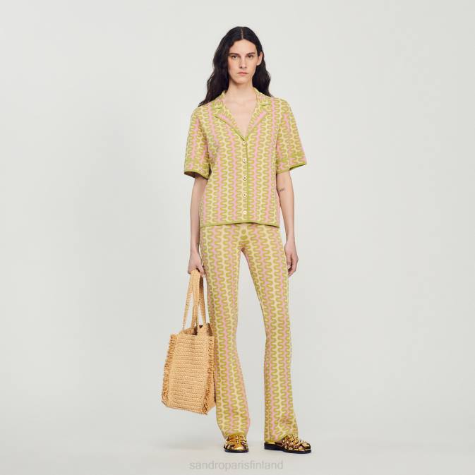 Sandro Paris naiset kuviollinen neuletakki VLHP270 vaatteet monivärinen