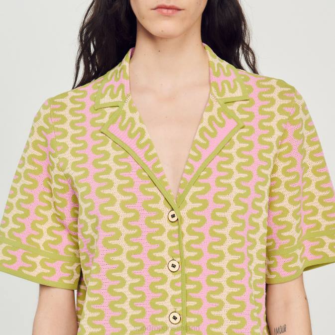 Sandro Paris naiset kuviollinen neuletakki VLHP270 vaatteet monivärinen