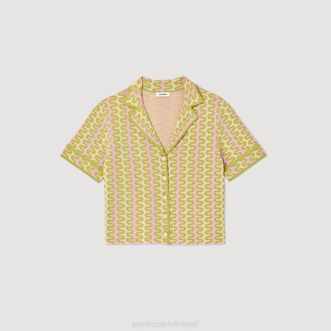 Sandro Paris naiset kuviollinen neuletakki VLHP270 vaatteet monivärinen