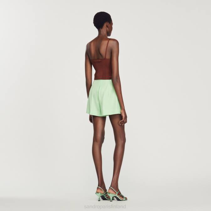 Sandro Paris naiset laskostettu säiliö VLHP399 vaatteet savi