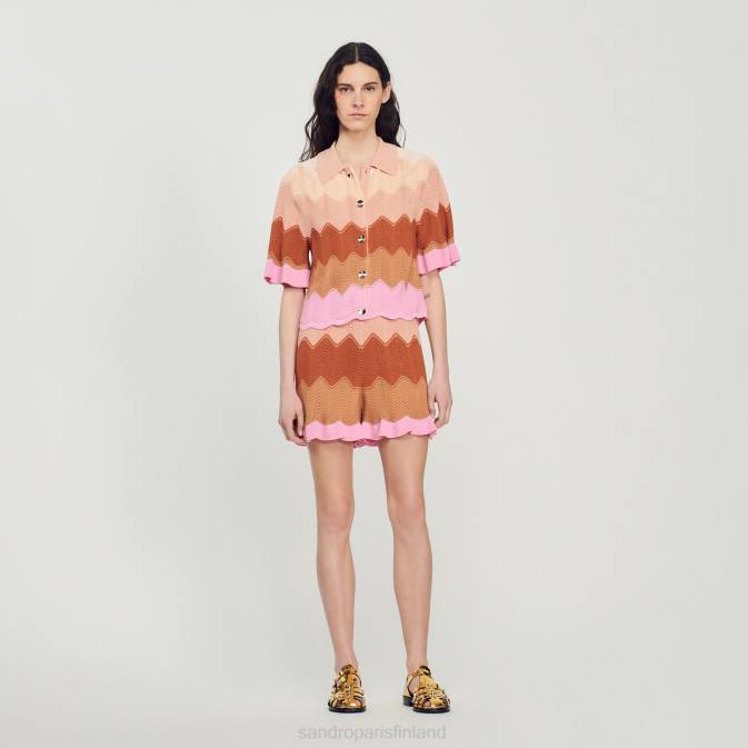 Sandro Paris naiset neuloa neuletakki VLHP106 vaatteet monivärinen