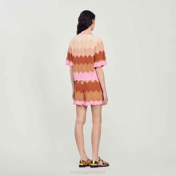 Sandro Paris naiset neuloa neuletakki VLHP106 vaatteet monivärinen