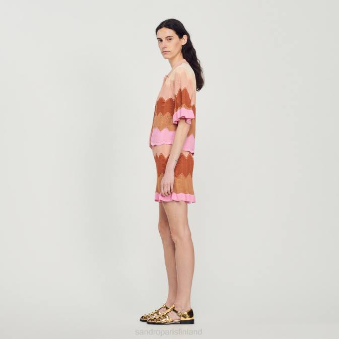 Sandro Paris naiset neuloa neuletakki VLHP106 vaatteet monivärinen