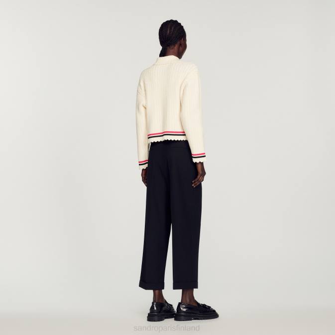 Sandro Paris naiset neuloa takki VLHP371 vaatteet ekru