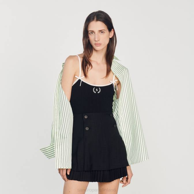 Sandro Paris naiset neulottu body VLHP141 vaatteet musta