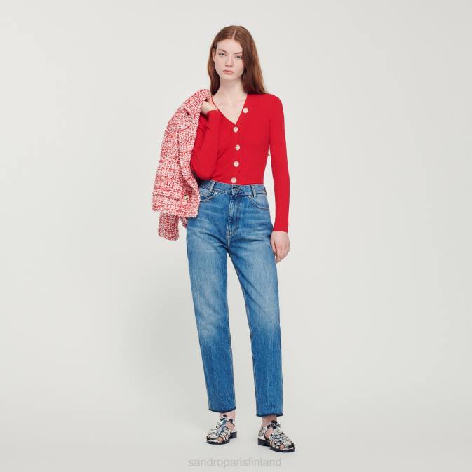 Sandro Paris naiset neulottu neuletakki VLHP361 vaatteet yksi väri