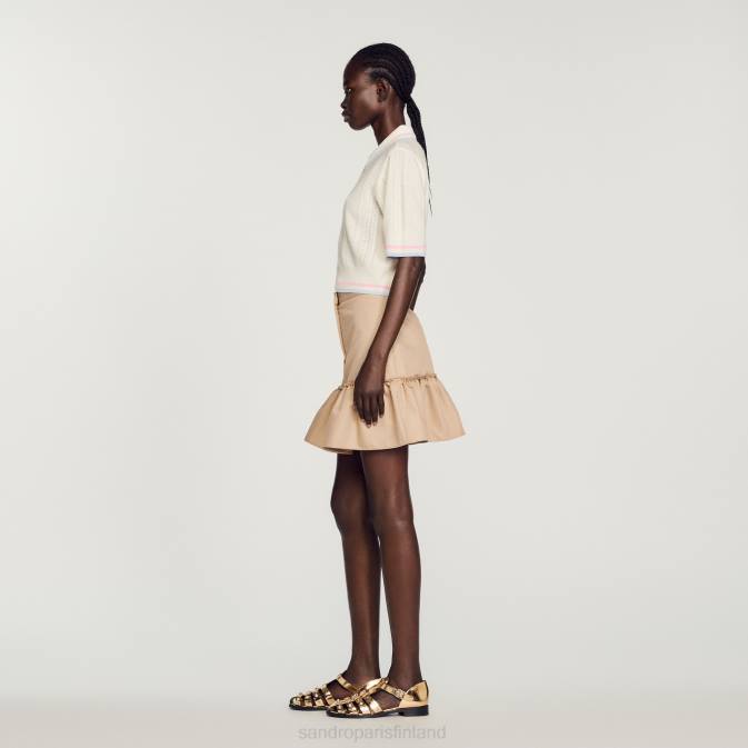 Sandro Paris naiset neulottu poolopaita VLHP330 vaatteet ekru