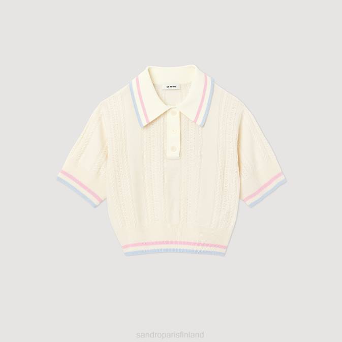 Sandro Paris naiset neulottu poolopaita VLHP330 vaatteet ekru