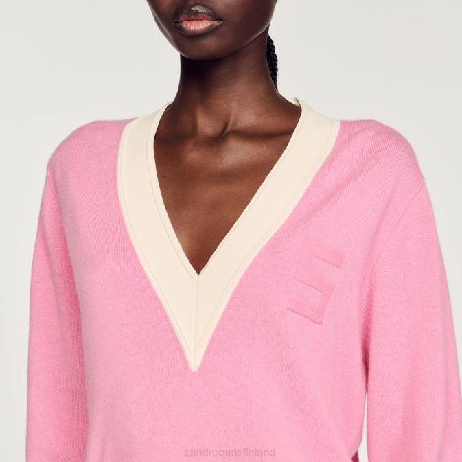 Sandro Paris naiset neulottu s pusero VLHP306 vaatteet vaaleanpunainen