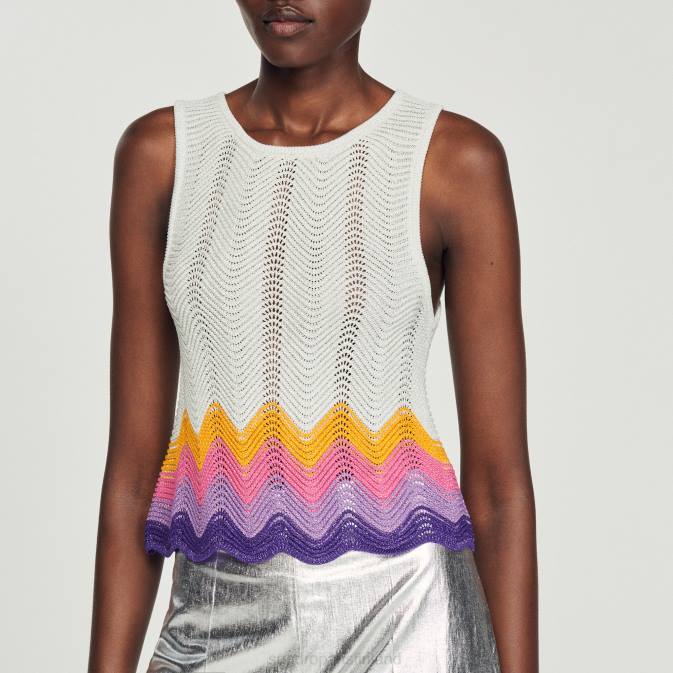 Sandro Paris naiset neulottu tankki VLHP163 vaatteet monivärinen