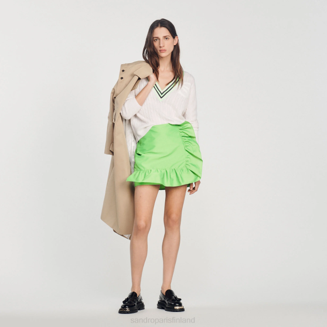 Sandro Paris naiset s patch villapaita VLHP398 vaatteet ekru