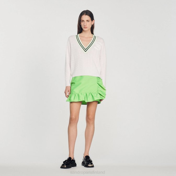 Sandro Paris naiset s patch villapaita VLHP398 vaatteet ekru