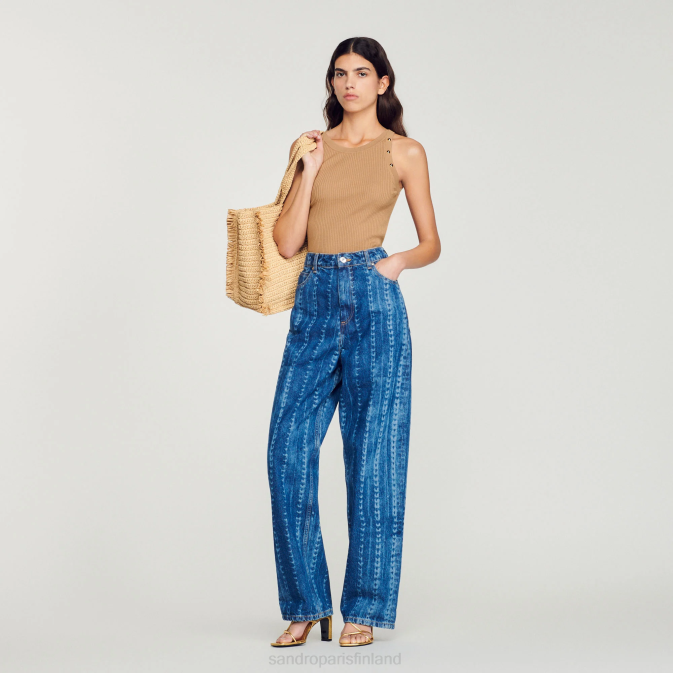 Sandro Paris naiset uurrettu tankki VLHP216 vaatteet kameli